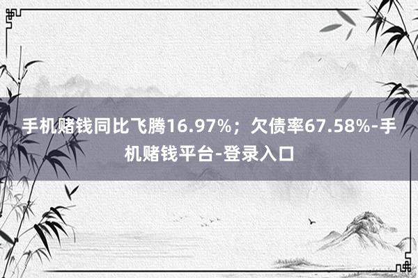 手机赌钱同比飞腾16.97%；欠债率67.58%-手机赌钱平台-登录入口