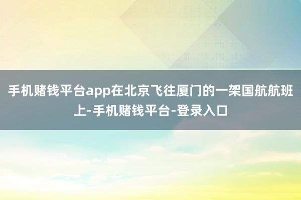 手机赌钱平台app在北京飞往厦门的一架国航航班上-手机赌钱平台-登录入口