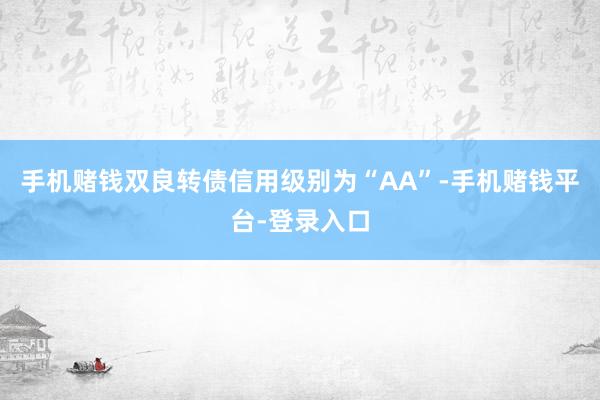 手机赌钱双良转债信用级别为“AA”-手机赌钱平台-登录入口