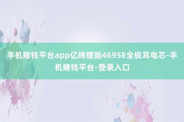 手机赌钱平台app亿纬锂能4695E全极耳电芯-手机赌钱平台-登录入口